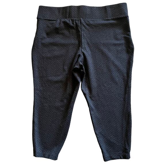 Torrid Ponte Pants 3X Plus Black Spotted Pull On Crop Versatile High Rise Casual - Picture 4 of 7